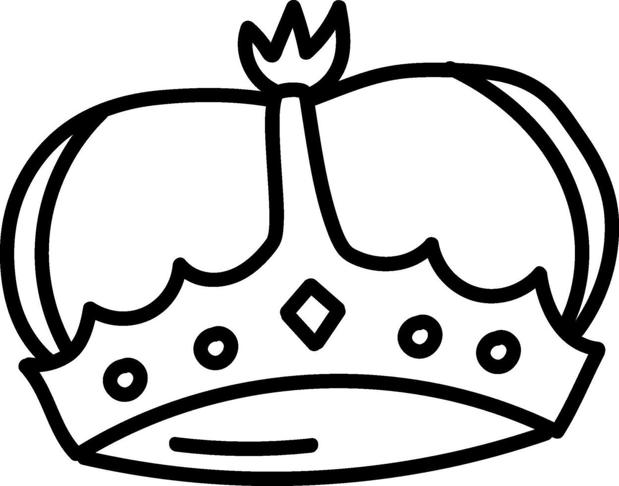 Royal Crown Line Art vector