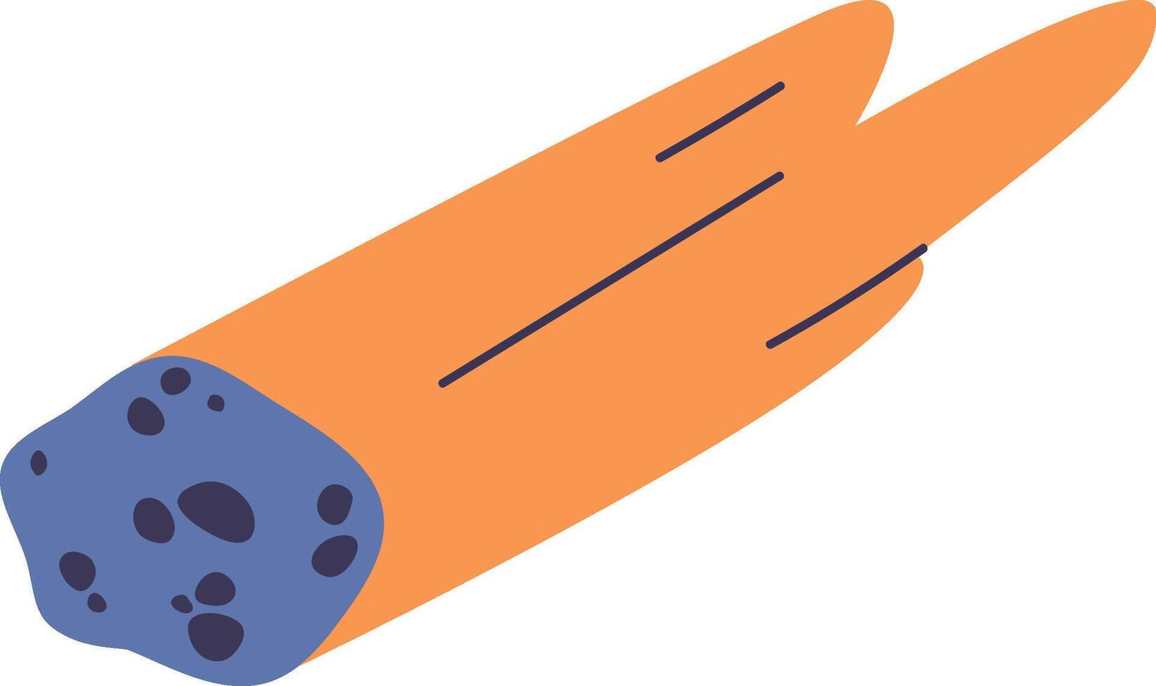 Comet with Fiery Tail vector