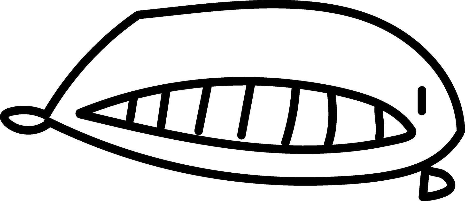 Cartoon Pillow Line Art vector