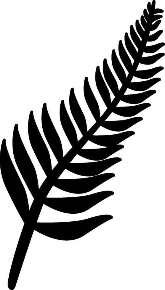 Simple Fern Leaf Silhouette vector