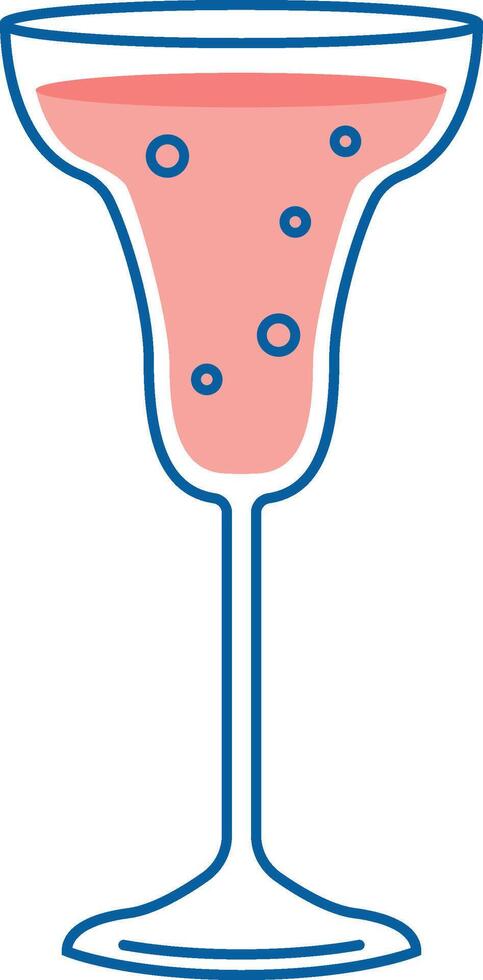 Bubbly Drink in Glass vector