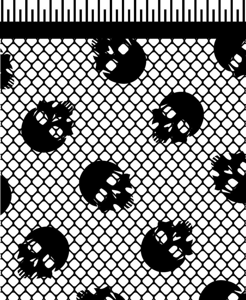 Skull Lace Pattern Repeat vector
