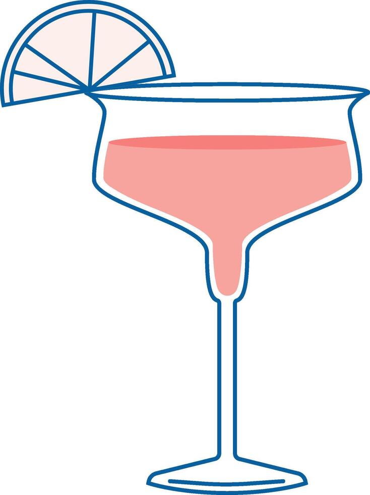 Cocktail Glass Line Art Icon Beverage vector
