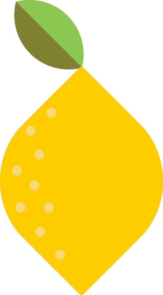 Geometic Lemon Fruit Icon vector