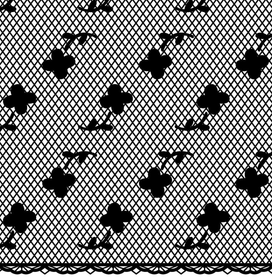 Floral Lacework Border Pattern vector