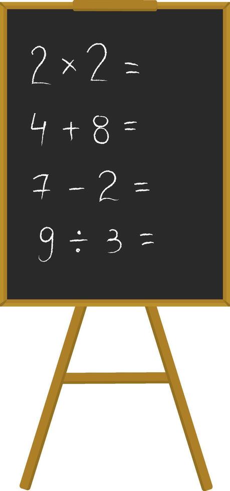 Simple Math on Blackboard vector