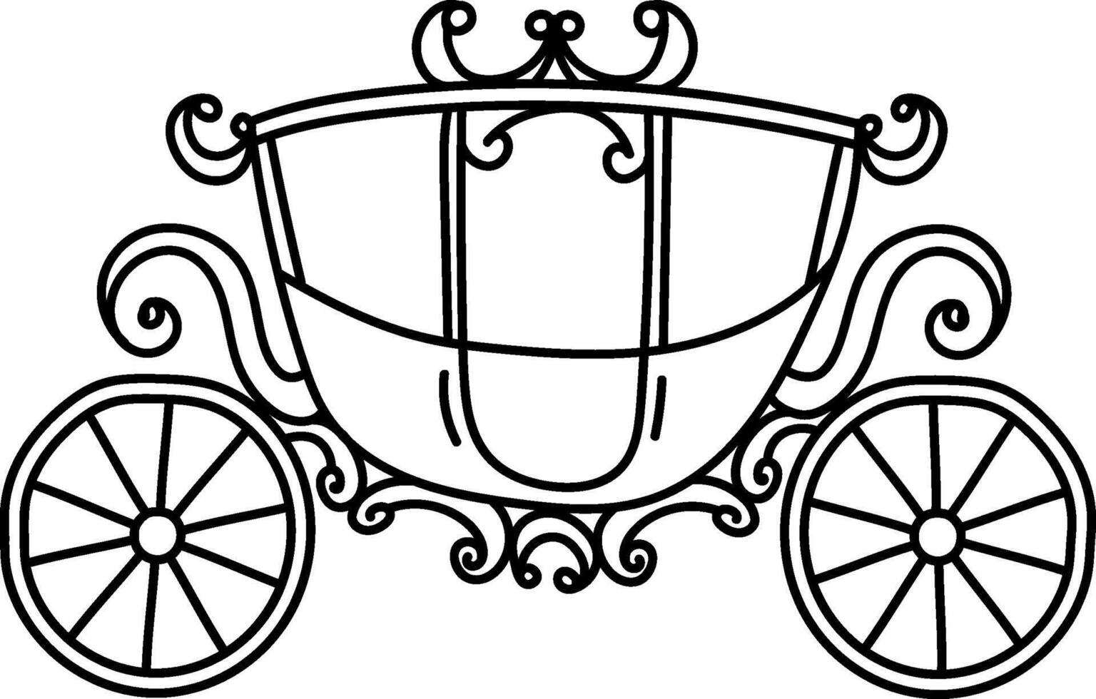 Elegant Horse Drawn Carriage vector