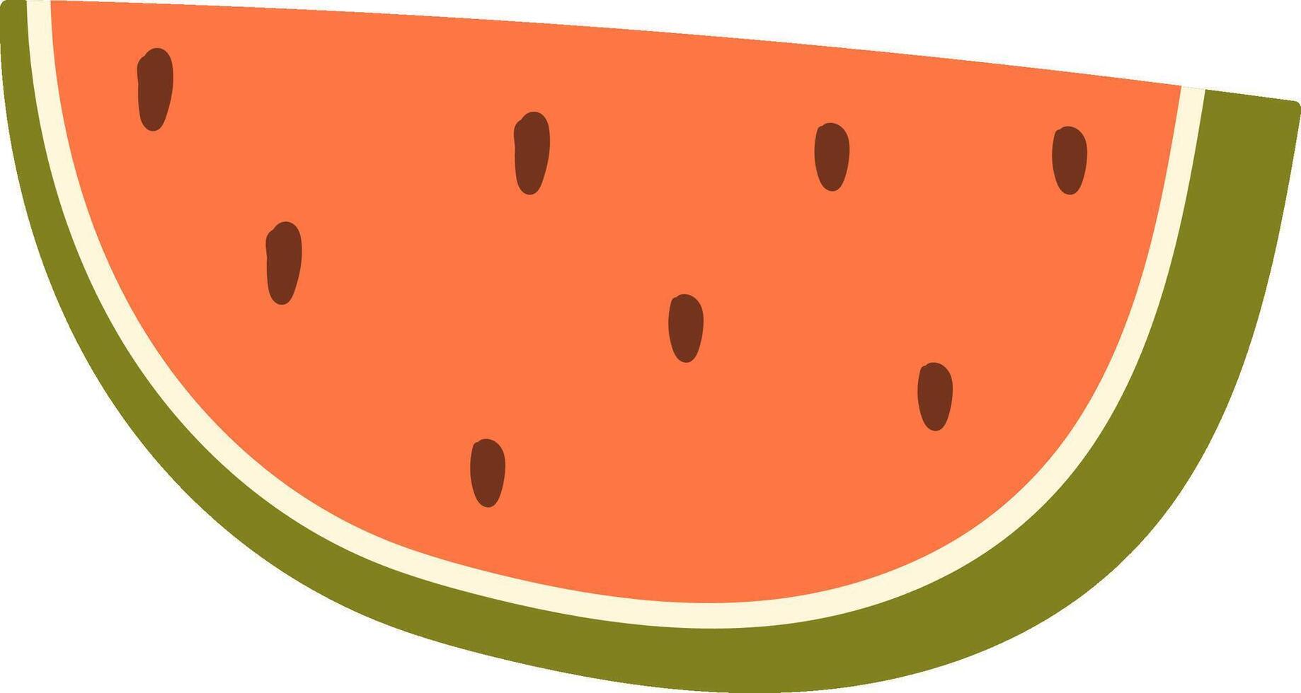Watermelon Slice Cartoon vector