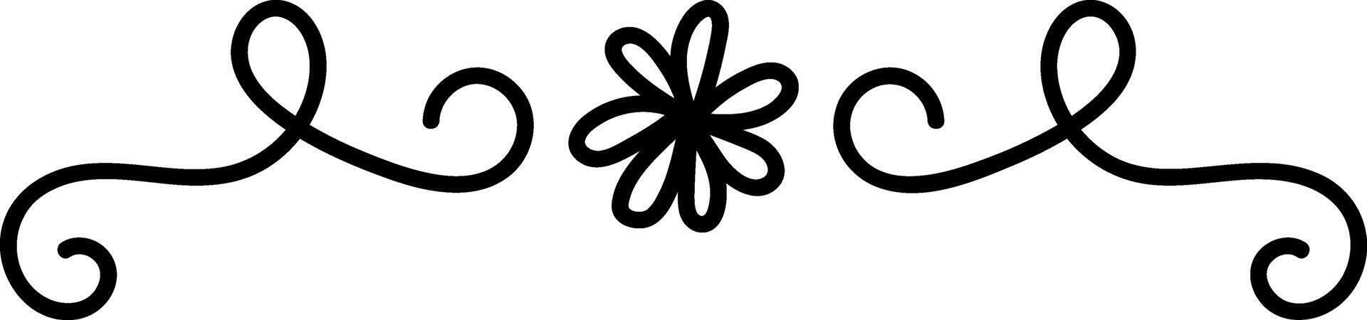 Floral Swirl Border Outline vector