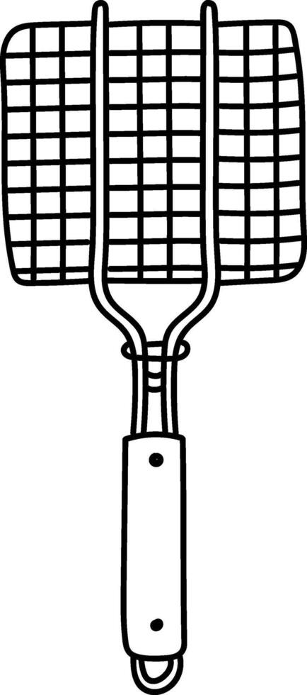 Grill Basket Line Drawing vector
