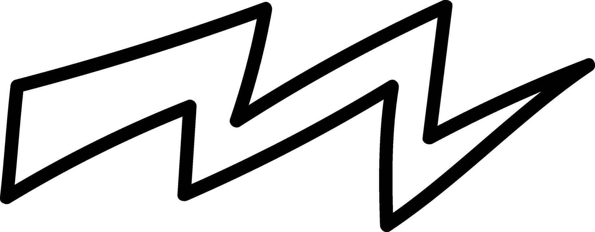 Bold Zigzag Flash Energy vector