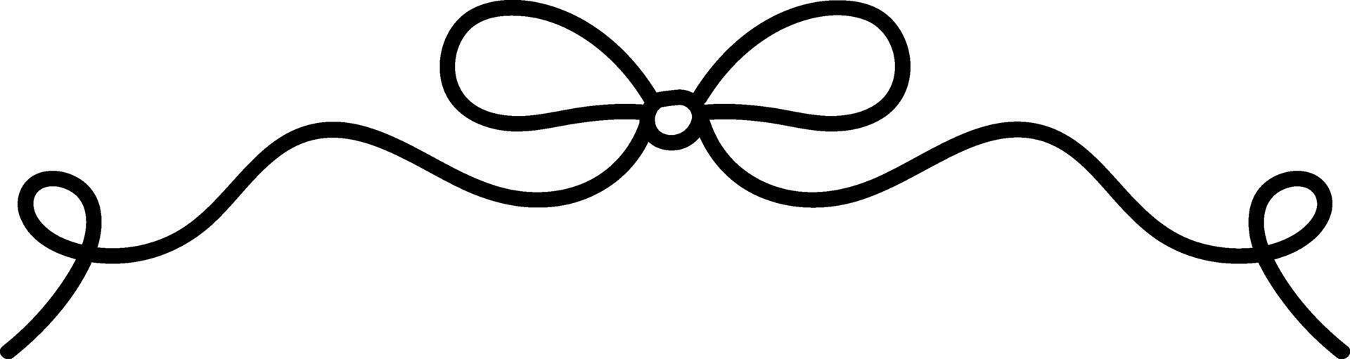 Ribbon Bow Line Divider vector