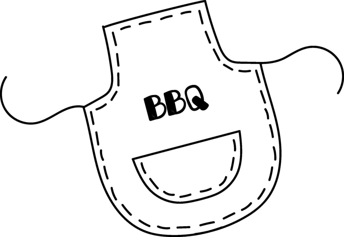 BBQ Apron with Pocket vector