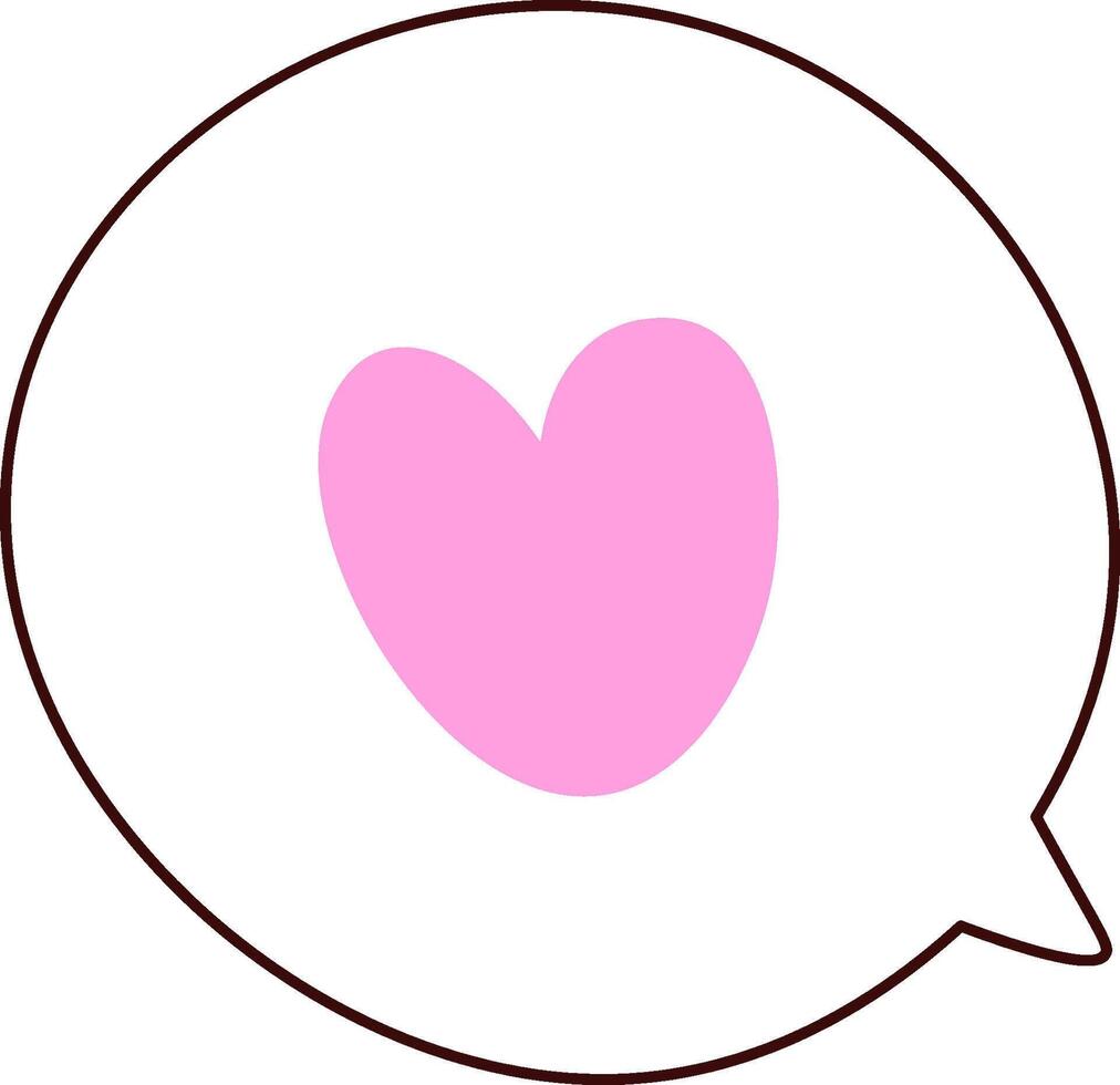 Bubble Heart Simple Message vector