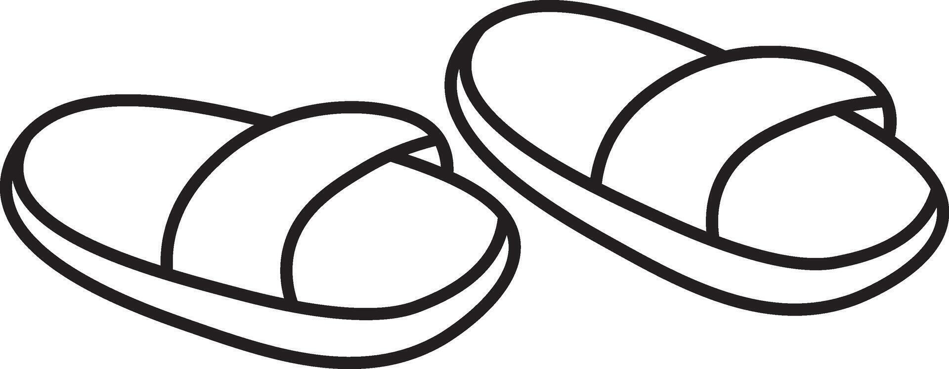 Simple Slides Summer Footwear vector