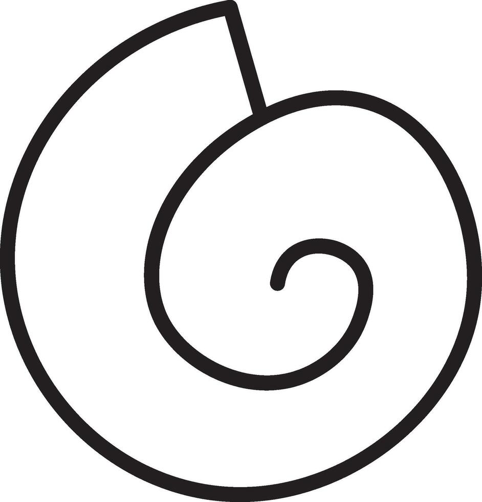 Spiral Shell Outline Icon vector