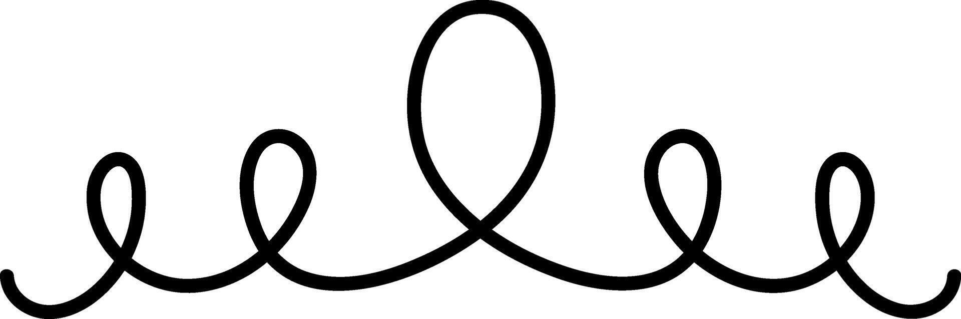 Swirling Line Border Element vector
