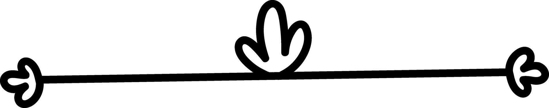 Hand-drawn Line Divider Floral vector