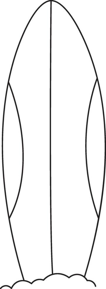 Surfboard Line Art vector