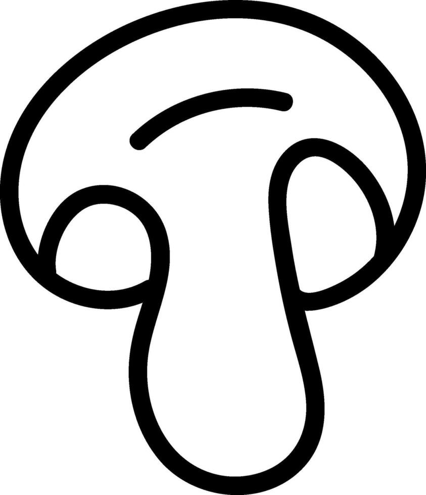 Mushroom Outline Drawing Doodle vector