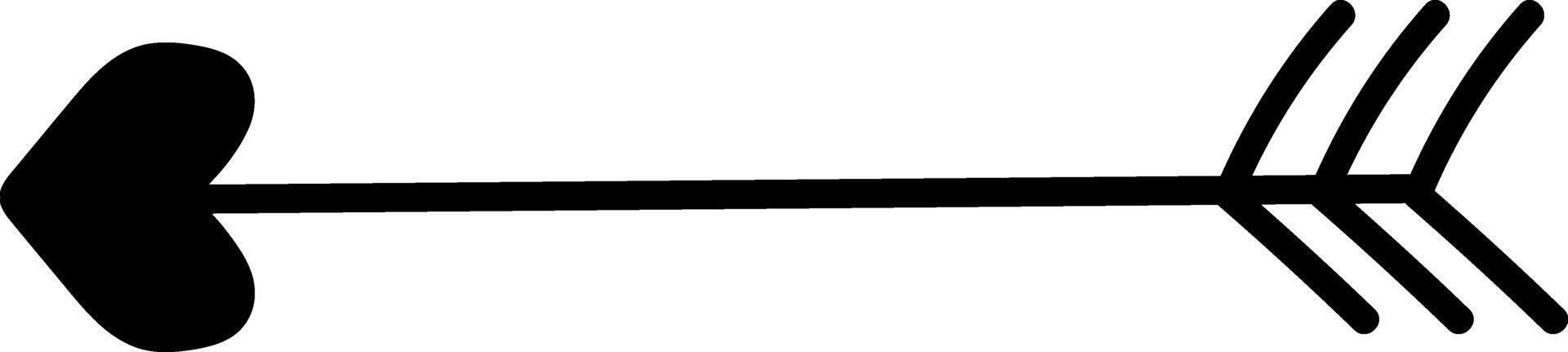 Heart Arrow Bold Outline vector