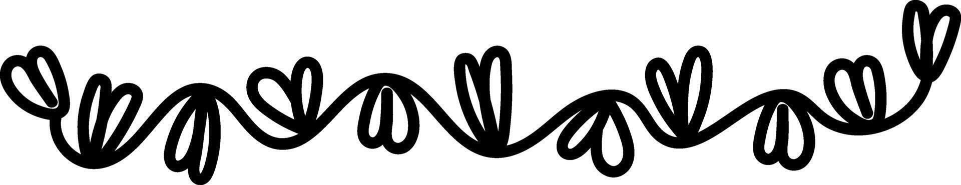 Floral Line Border Decoration vector