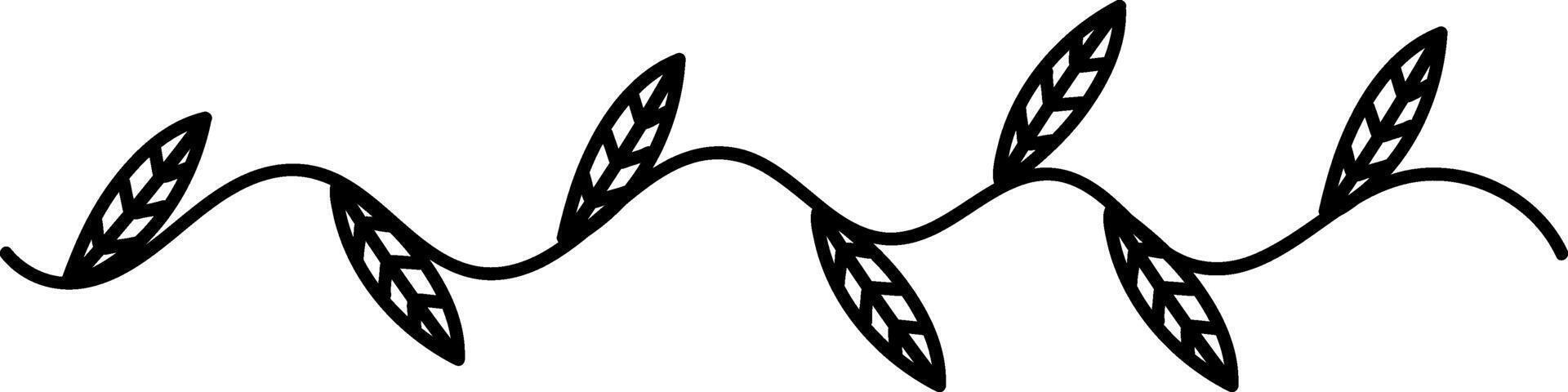 Leaf Vine Border Element vector