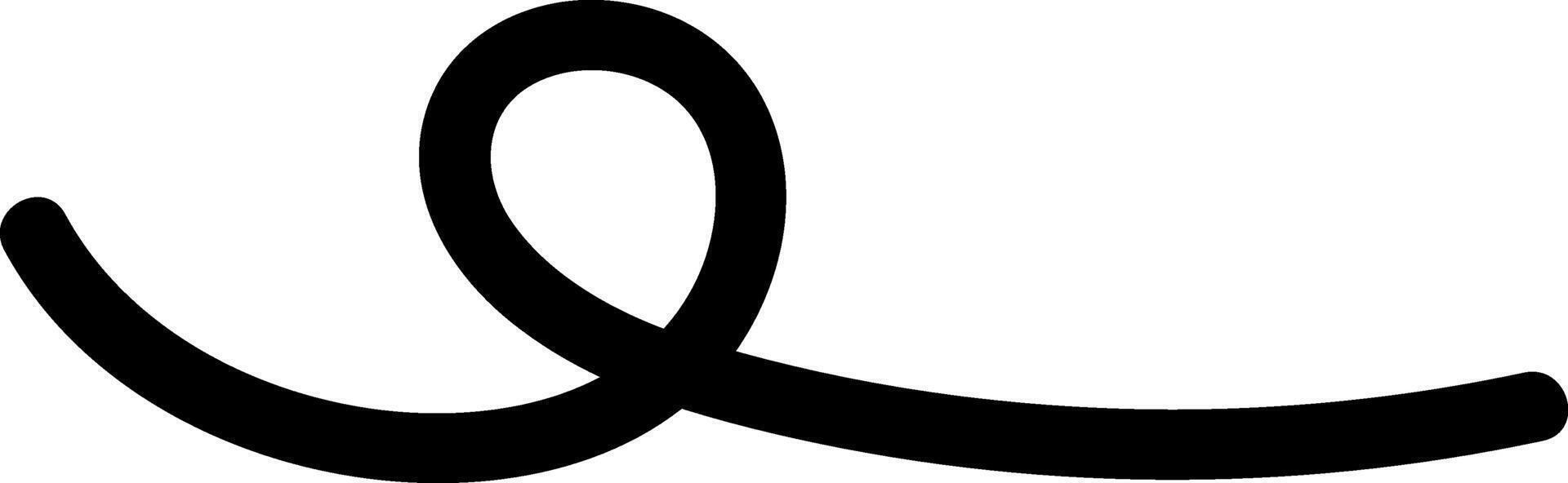 Bold Swirl Line Separator vector