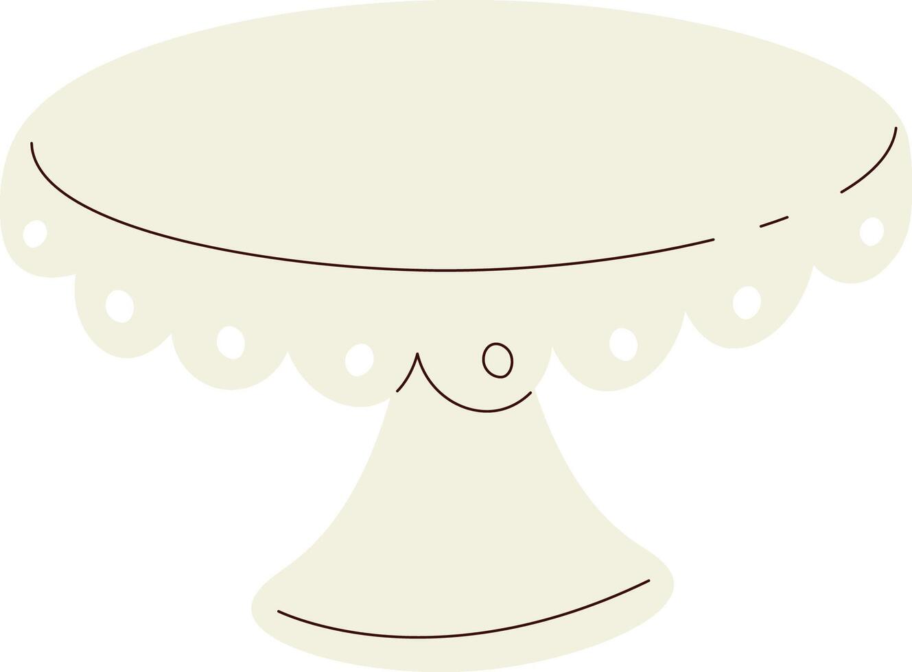 Cake Stand Simple Lineart vector