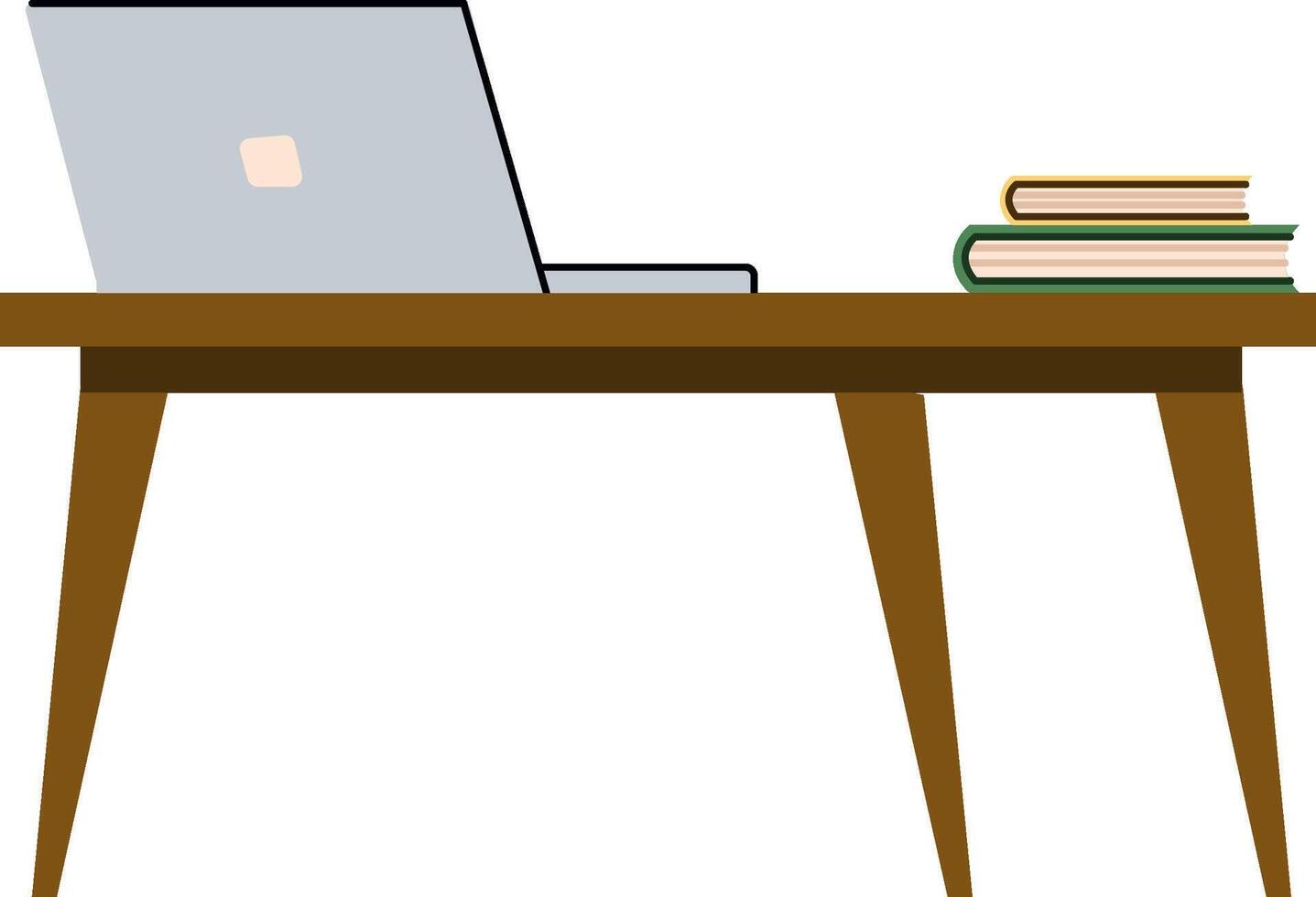 Flat Laptop Workspace vector