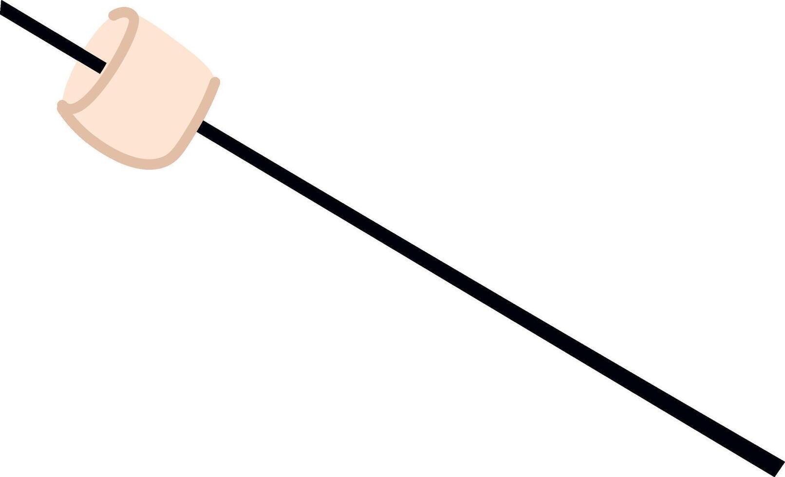 Marshmallow on Stick Cartoon vector