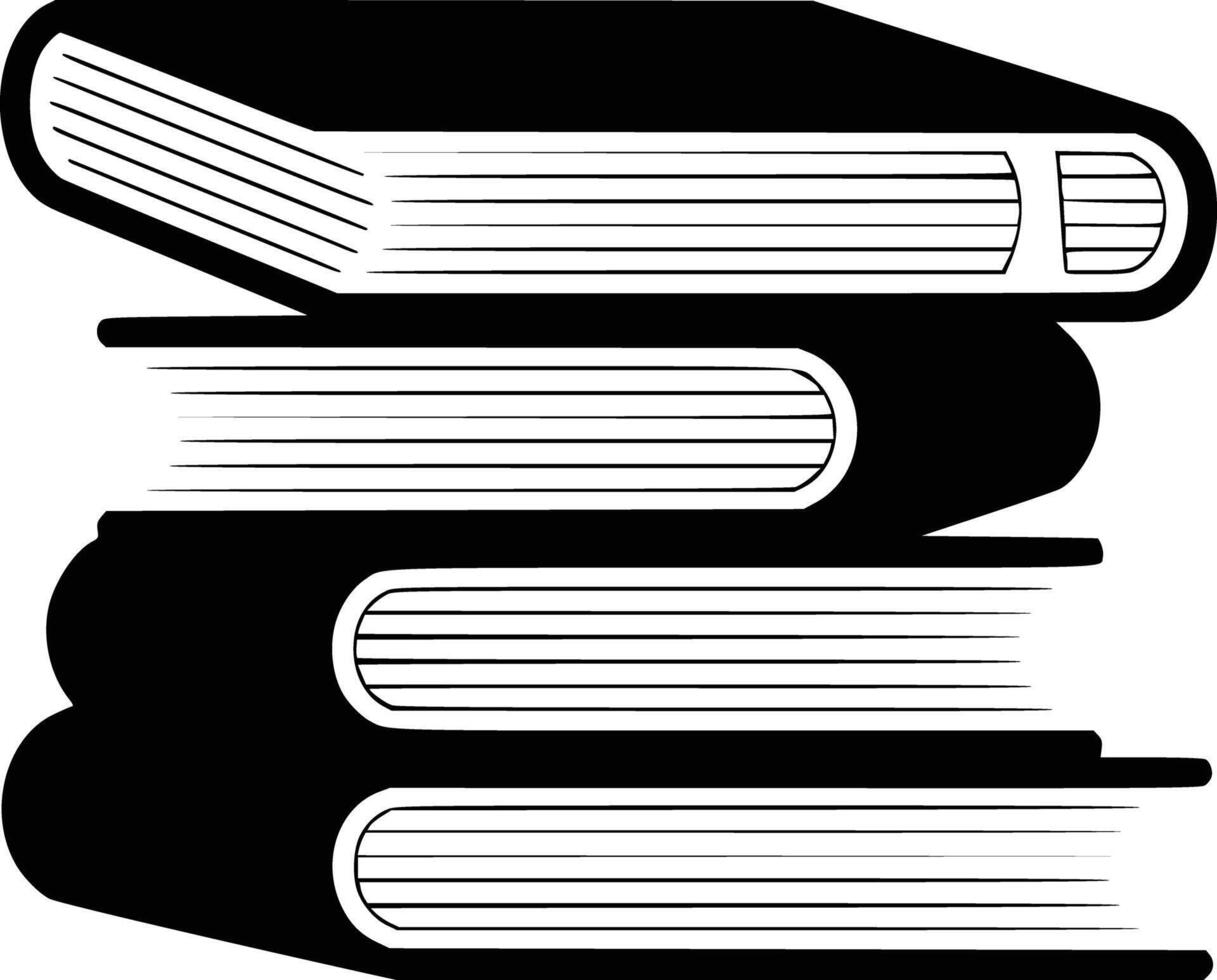 A stack of books on a white background vector