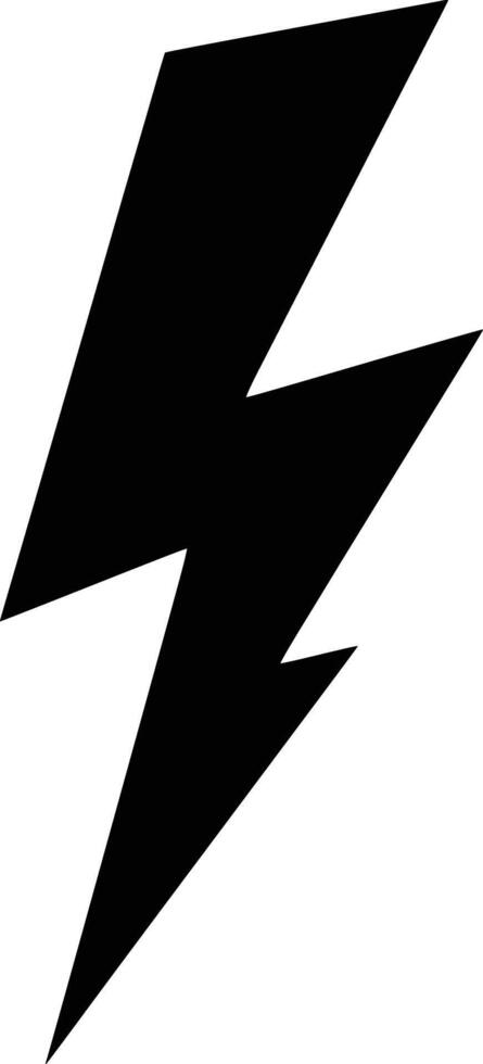 A black and white lightning bolt on a white background vector