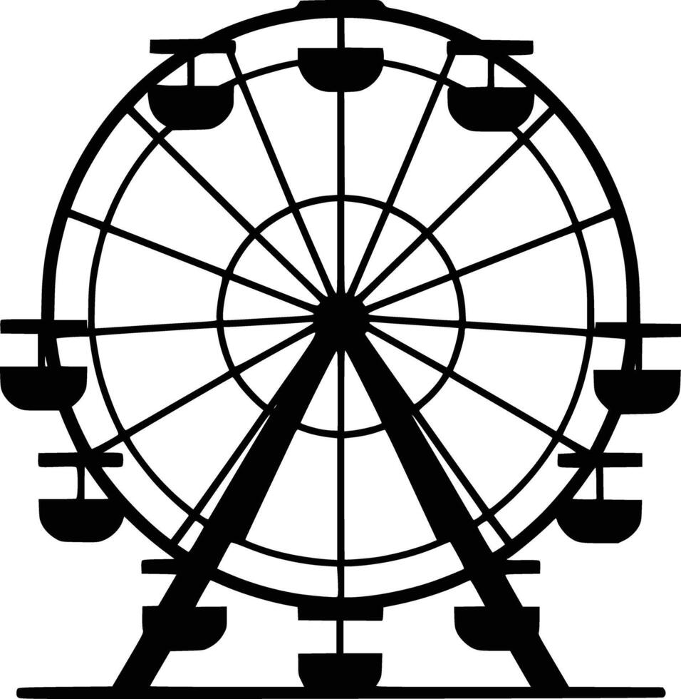 Ferris wheel clip art vector