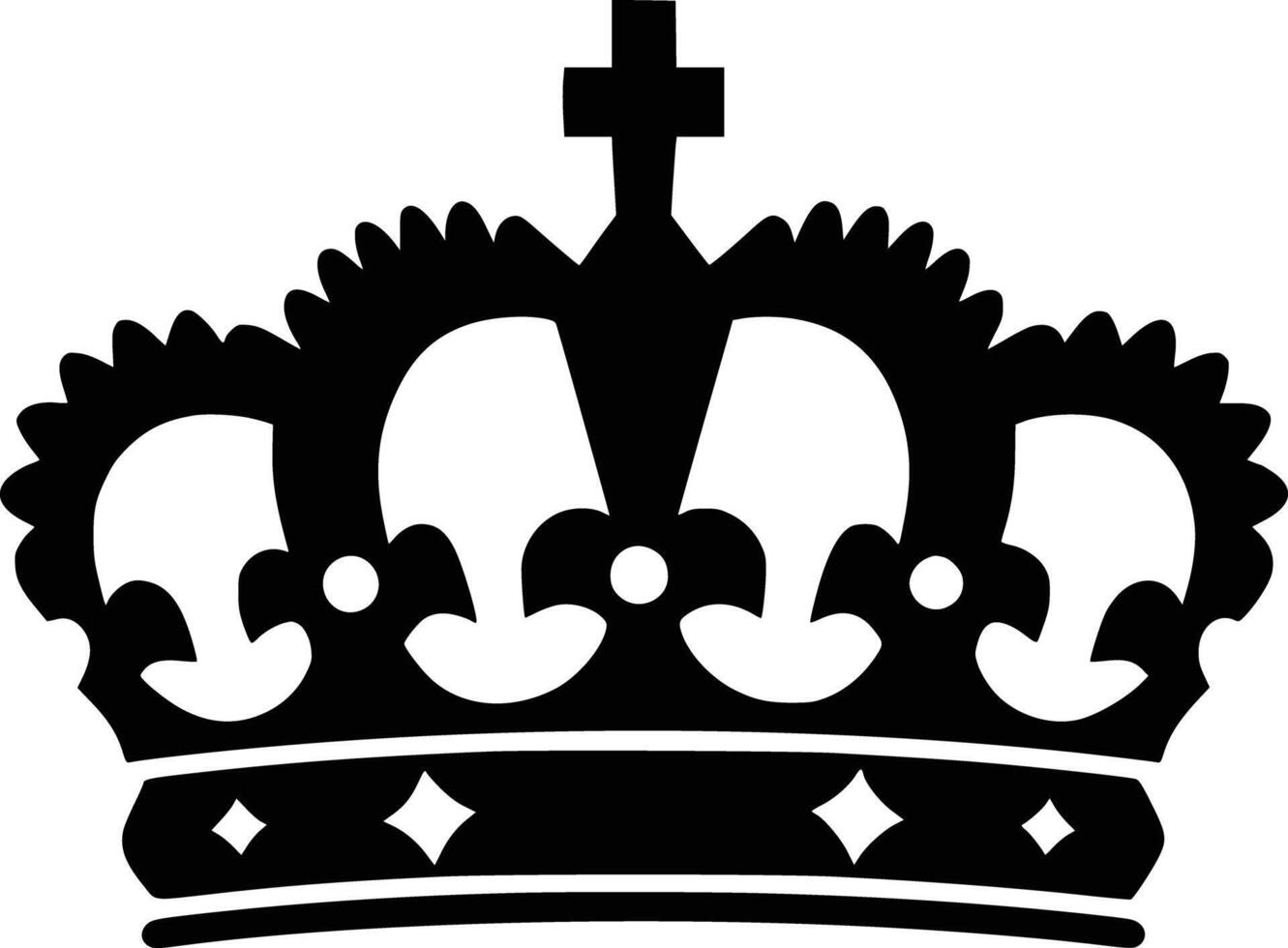 A black and white crown on a white background vector