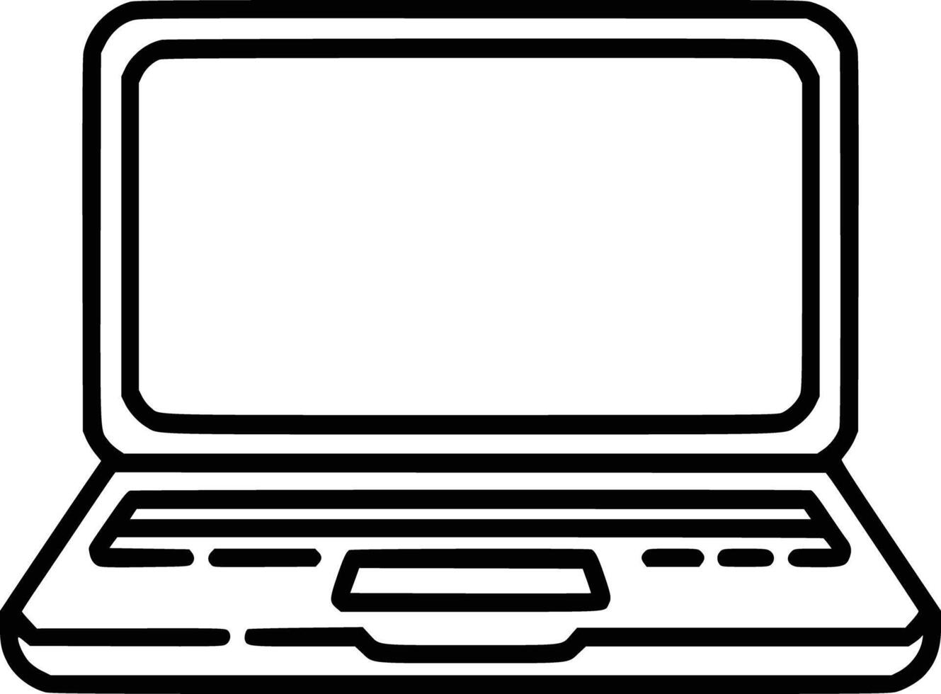 Laptop icon on white background vector