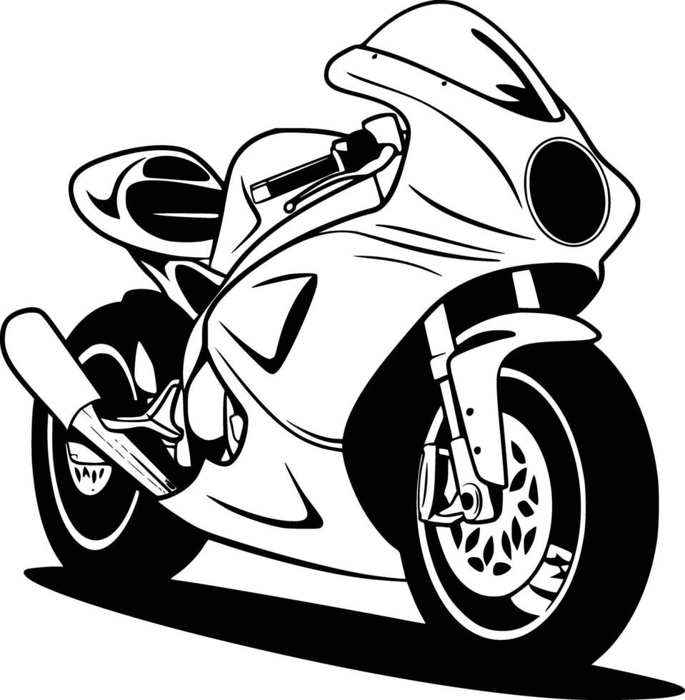 Motorcycle coloring pages vector