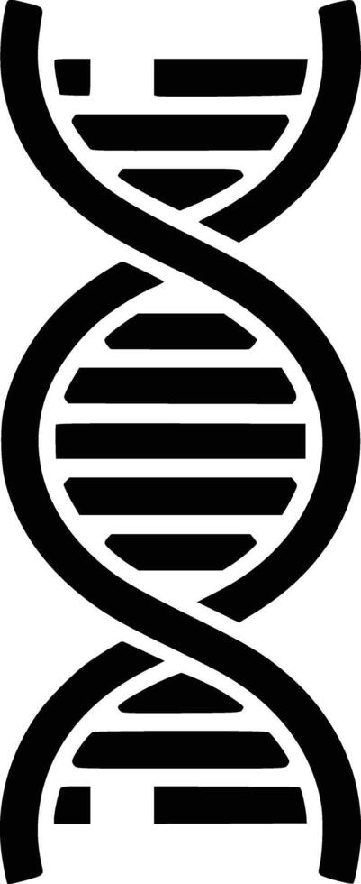 A black and white image of a dna strand vector