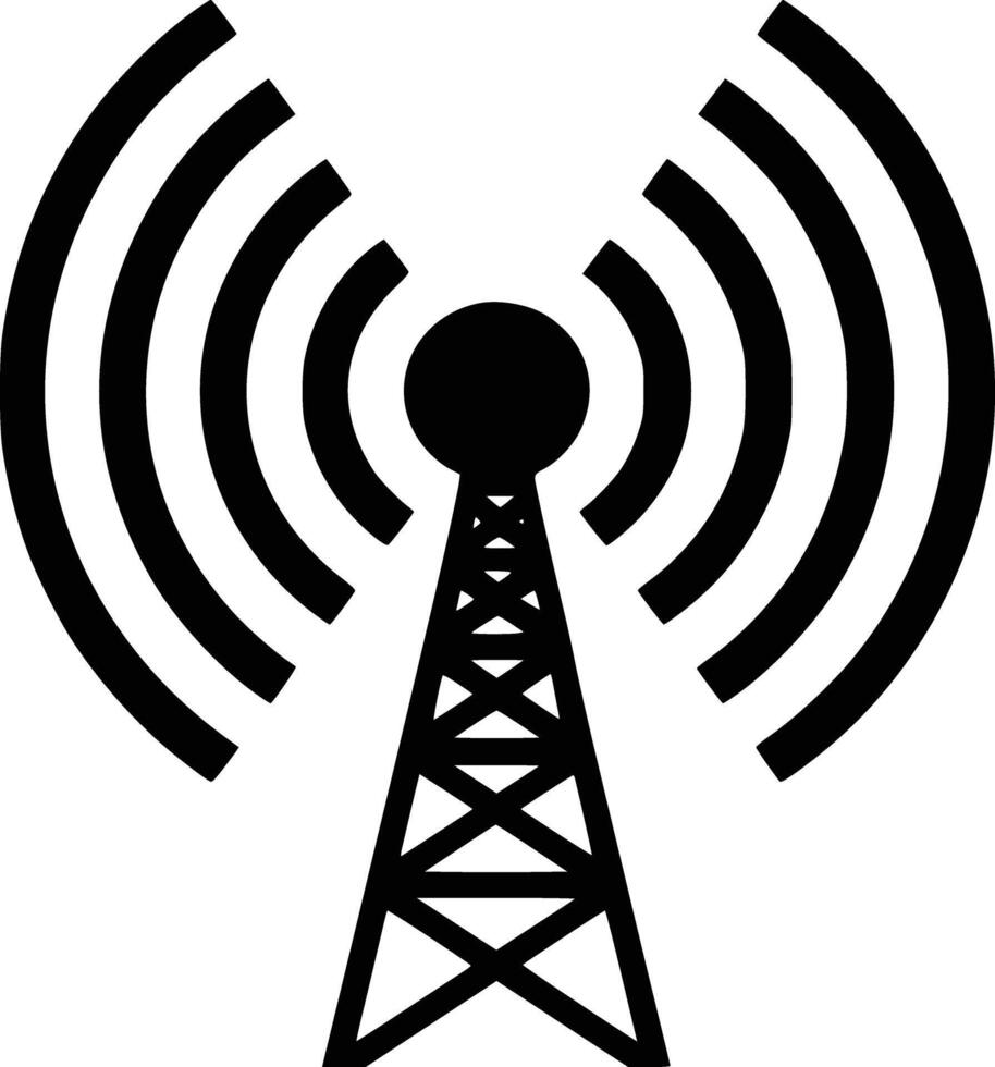 Radio tower icon illustration vector