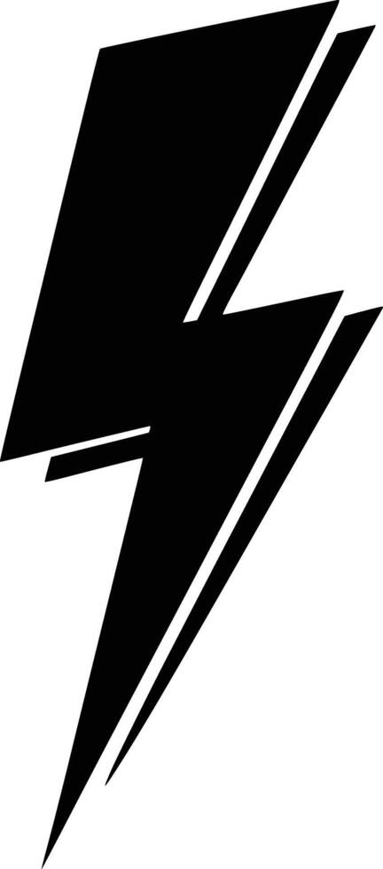 A black and white lightning bolt logo vector