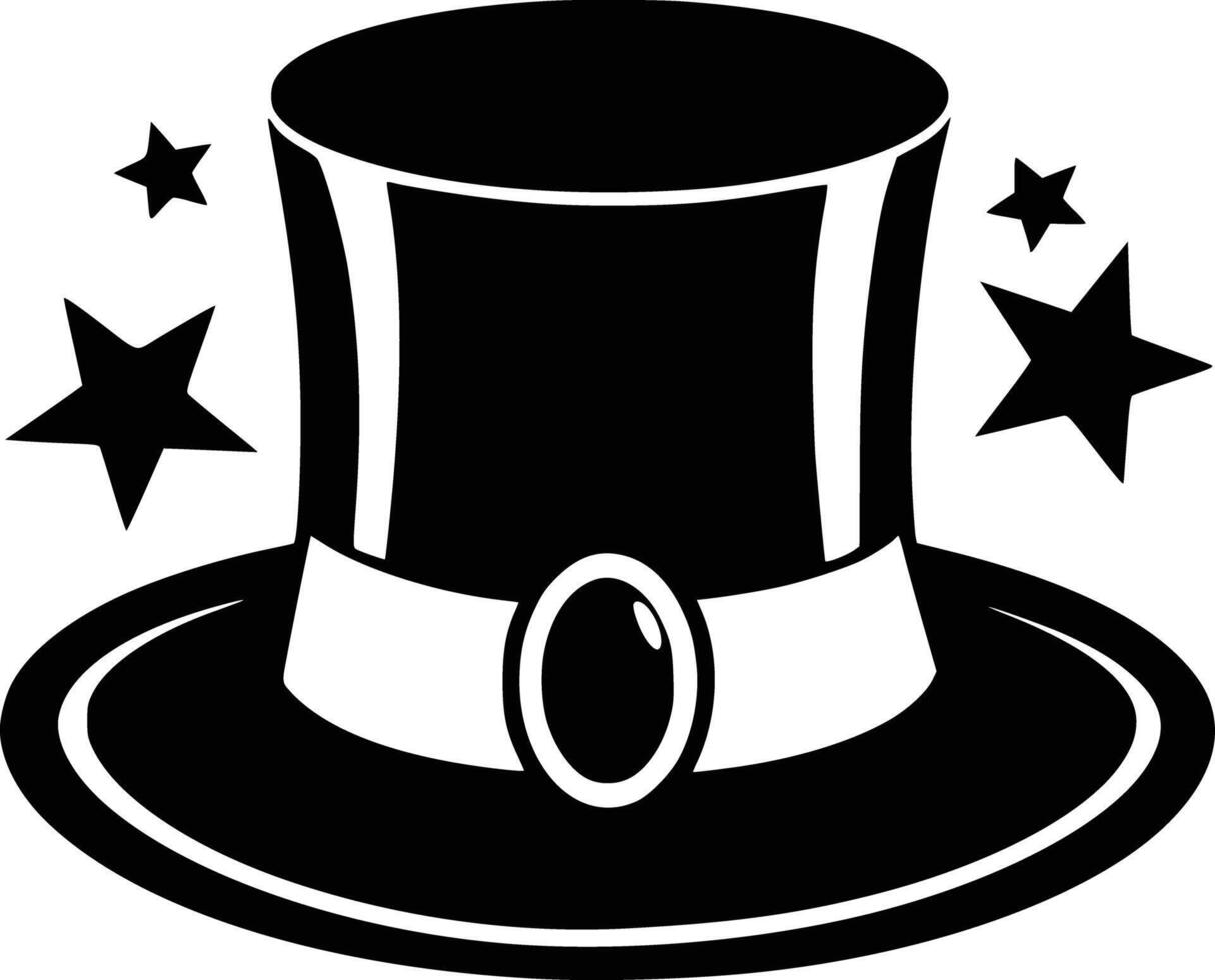 Top hat clip art vector