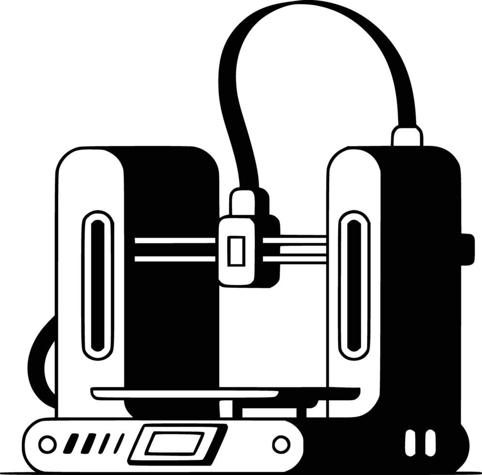 3d printer clipart vector