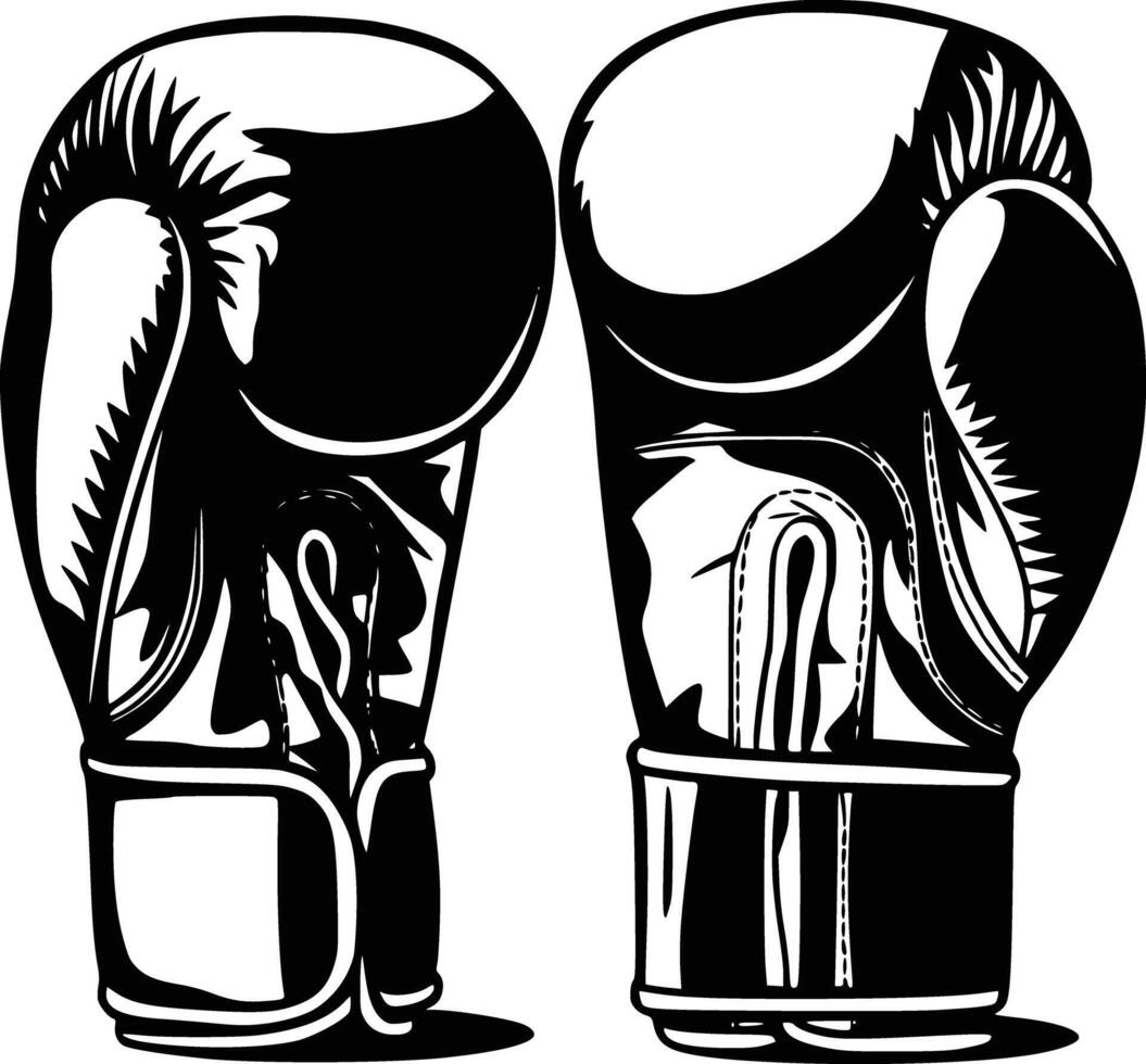 Two boxing gloves on a white background vector