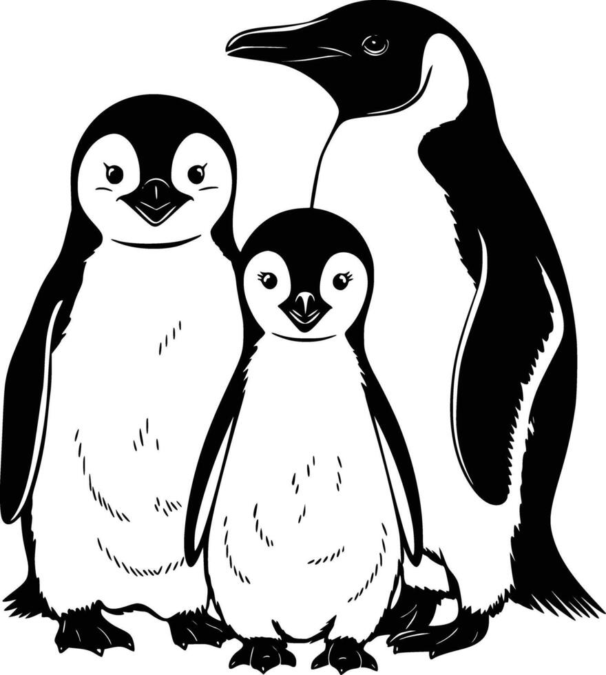Penguins coloring pages free printable penguin coloring pages vector