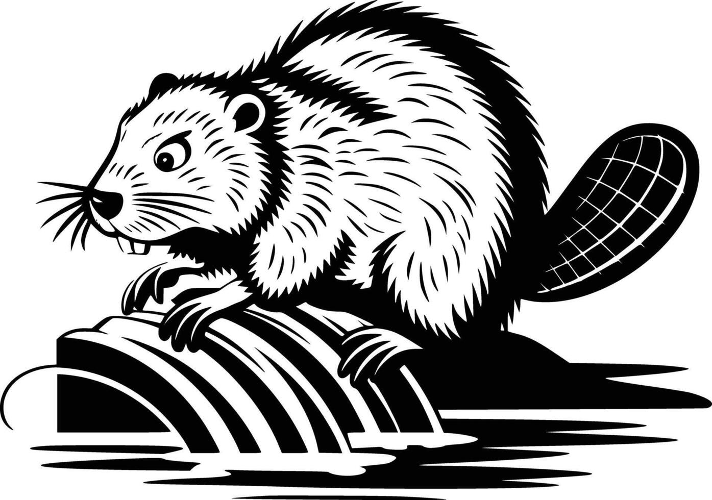 Beaver clip art vector