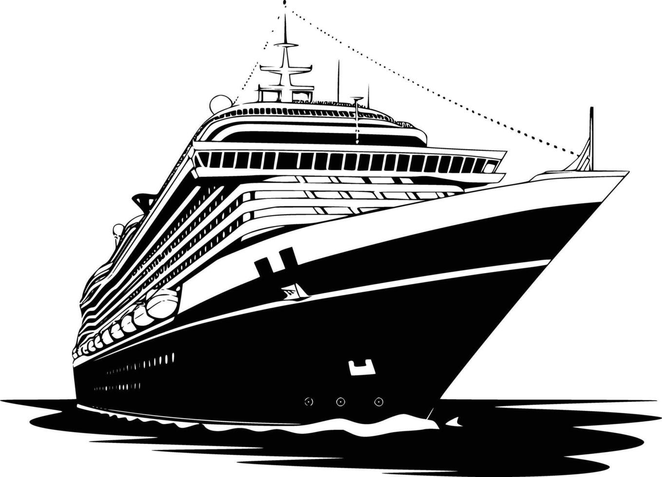 Cruise ship clipart vector