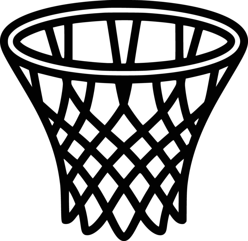Basketball hoop clipart and white isolated background vector