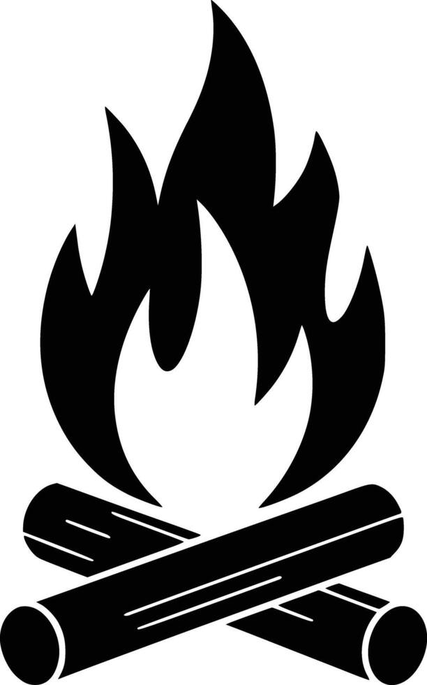 Campfire clip art and white isolated background vector