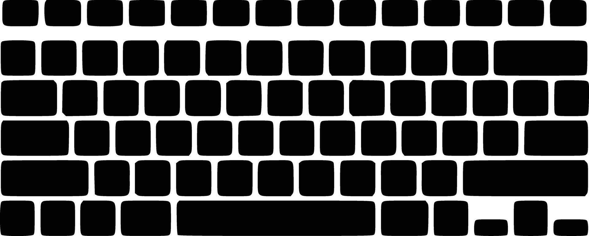 A black and white image of a keyboard vector