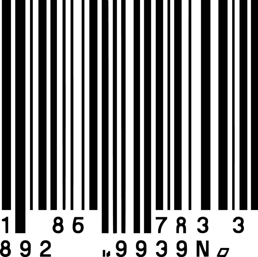 A barcode with numbers and numbers vector